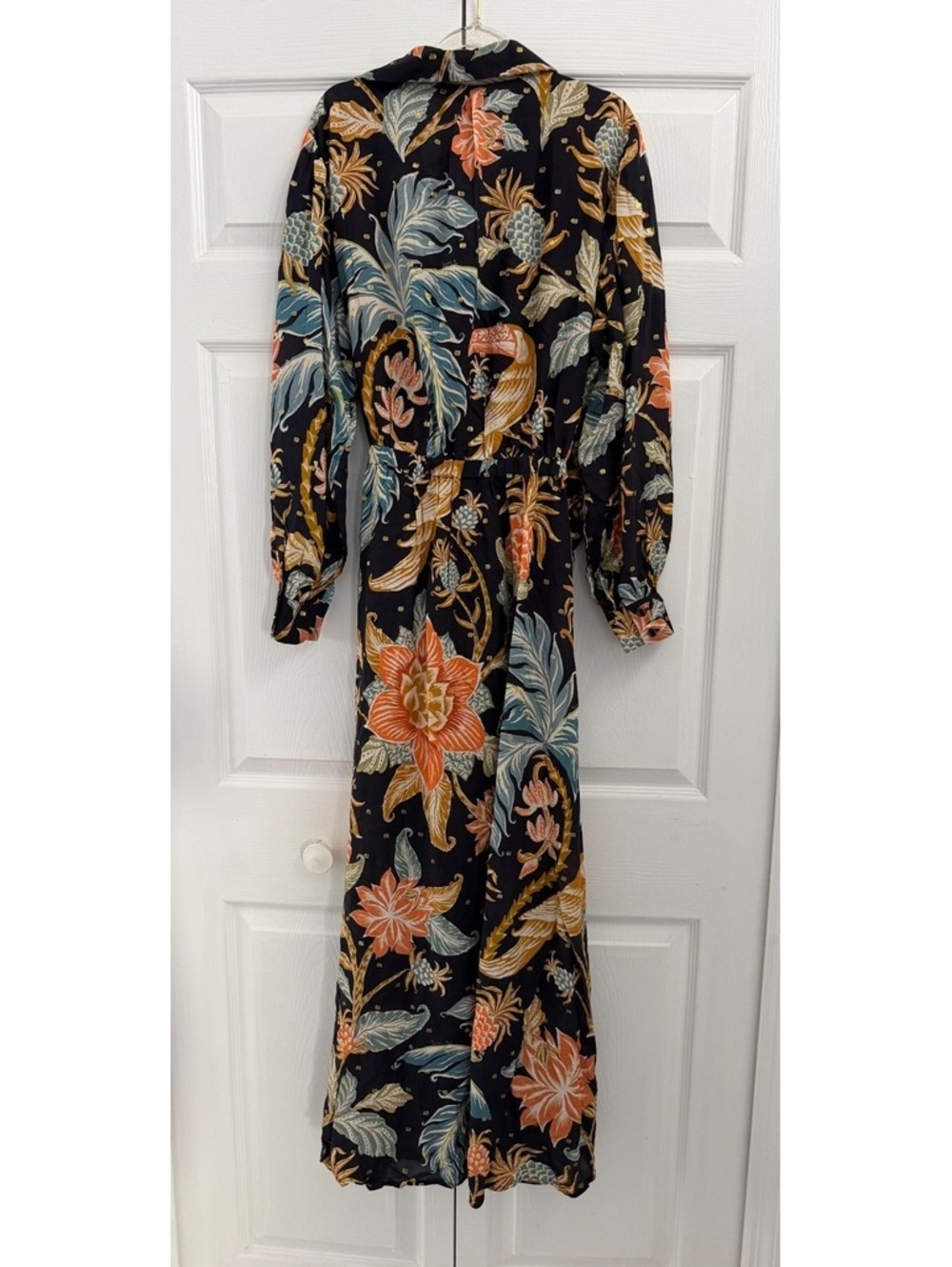 Farm Rio Brazil Floral Toucan Wrap Dress NWT Medium - Picture 5 of 9